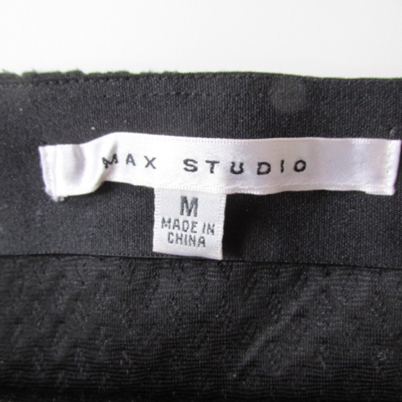 Max Studio Black Woven Stretch Mini Skirt, Size M - Picture 5 of 5